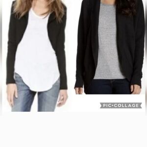 James Perse Black Open-Front Women’s Cardigan
